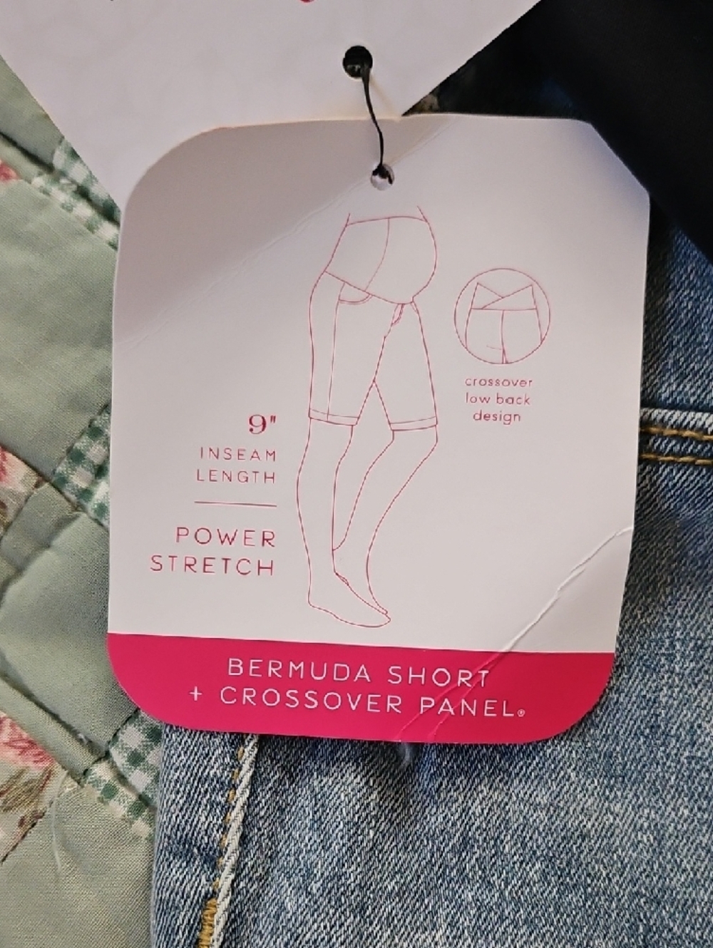 Isabel Maternity Bermuda Shorts- Crossover Panel- Distressed Denim - Size 10 - Picture 7 of 7